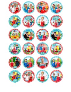 Eetbare Print Juf Roos Mini Cupcakes - 4cm