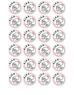 Eetbare Print Ajax Mini Cupcakes - 4cm