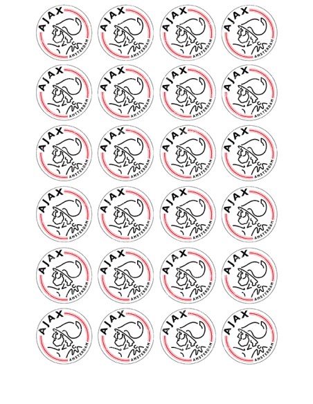 Eetbare Print Ajax Mini Cupcakes - 4cm