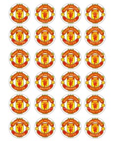 Eetbare Print Manchester United Mini Cupcakes - 4cm