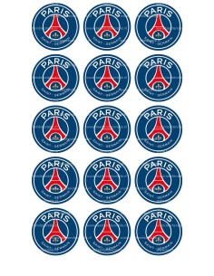 Eetbare Print PSG Cupcakes - 5cm