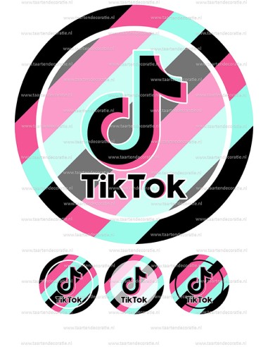 Eetbare Print TikTok Roze - 20cm