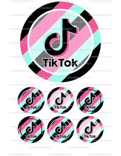 Eetbare Print TikTok Roze - 15cm