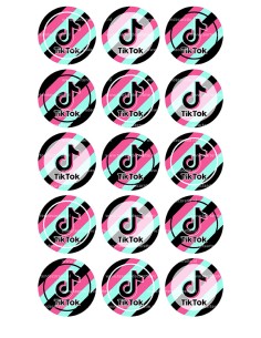 Eetbare Print TikTok Cupcakes Roze - 5cm