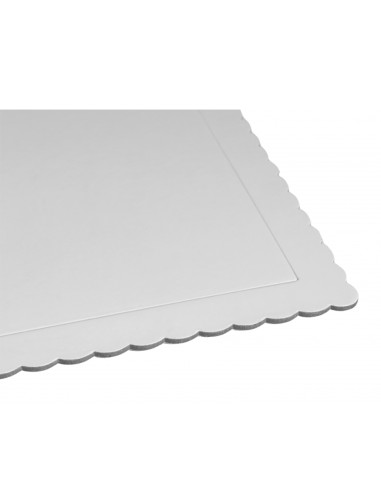Cake Board Schulp Wit Rechthoek 25x35cm -1st-