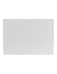 Cake Board Schulp Wit Rechthoek 30x40cm -1st-