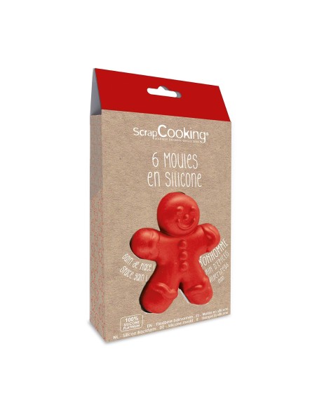 Scrapcooking Siliconen Bakvorm Gingerbread Man Set -6st-
