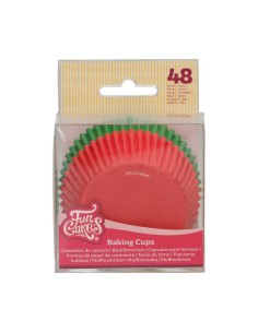 FunCakes Baking Cups Rood / Groen -48st- 2