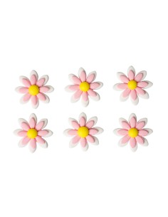 Decora Suikerbloemen Roze/Wit -6st- 2