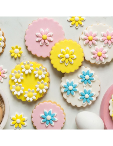 Decora Suikerbloemen Roze/Wit -6st-