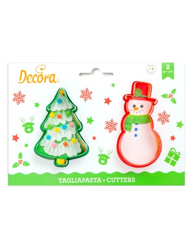 Decora Uitsteker Set Kerstboom en Sneeuwman -2st-