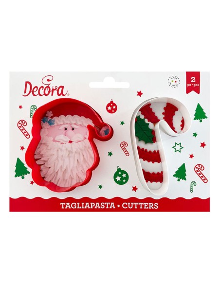 Decora Uitsteker Set Kerstman en Zuurstok -2st-