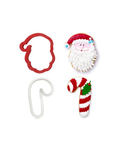 Decora Uitsteker Set Kerstman en Zuurstok -2st-