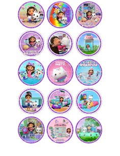 Eetbare Print Gabby's Poppenhuis Cupcakes - 5cm