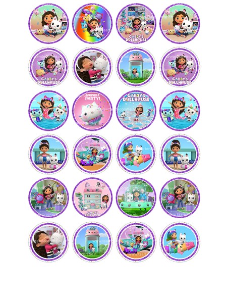 Eetbare Print Gabby's Poppenhuis Mini Cupcakes - 4cm