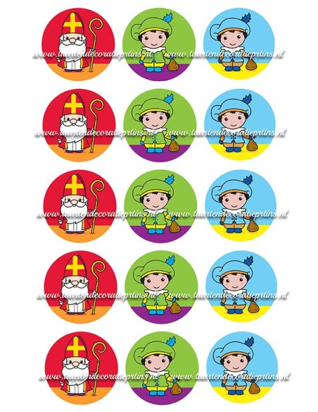 Sinterklaas Cupcakes - 5cm