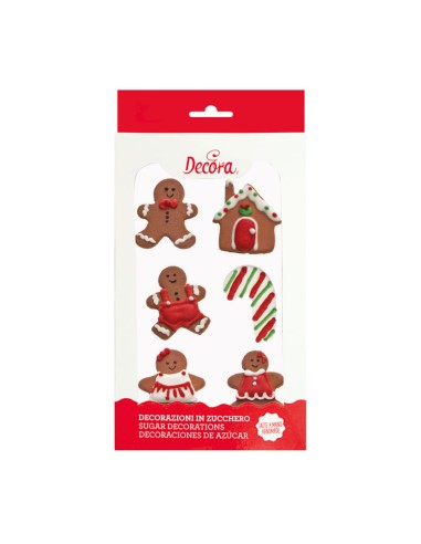 Decora Suikerdecoratie Gingerbread -6st-
