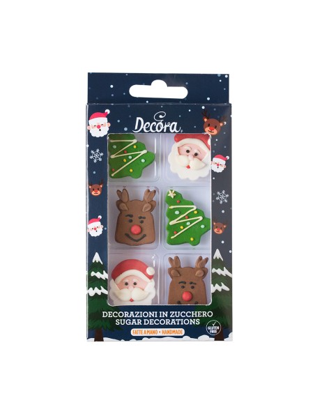 Decora Suikerdecoratie Kerst -6st-