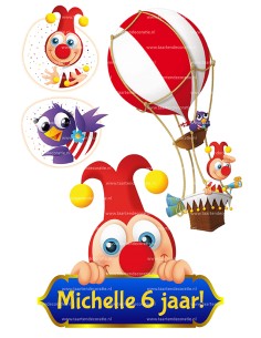 DIY Taarttopper Jokie en Jet - 16cm 2