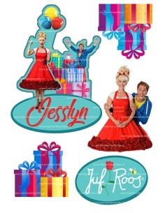 DIY Taarttopper Juf Roos - 17,5cm 2