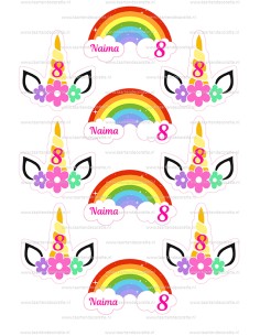DIY Taarttopper Regenbogen & Unicorn 2