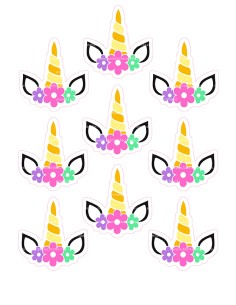 DIY Taarttopper Unicorn Hoorntjes 2