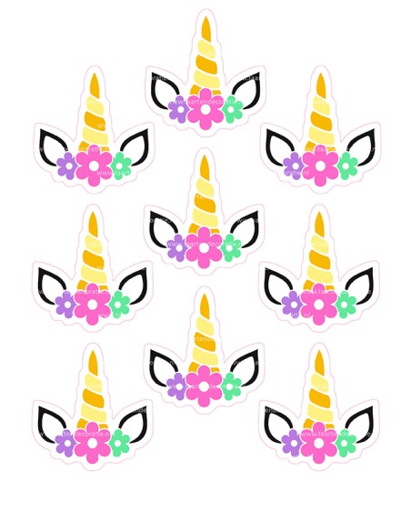DIY Taarttopper Unicorn Hoorntjes
