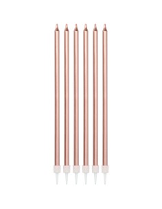 Verjaardag Kaarsen Rosé Goud 15cm -16st-