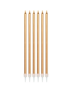 Verjaardag Kaarsen Brons 15cm -16st-