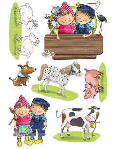 DIY Taarttopper Fien & Teun - 13cm 2