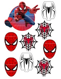 DIY Taarttopper Spiderman 1 - 13cm 2