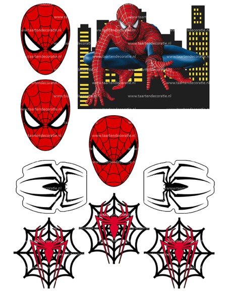 DIY Taarttopper Spiderman 2 - 13cm