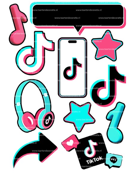 DIY Taarttopper TikTok 2 - 16cm