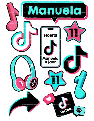 DIY Taarttopper TikTok 2 - 16cm