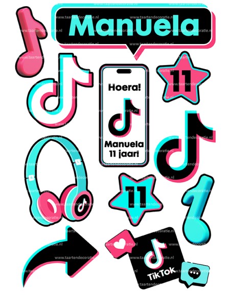 DIY Taarttopper TikTok 2 - 16cm