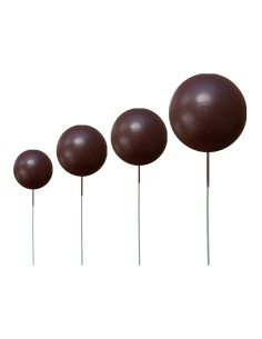 CakeDeco Taarttopper Mini Foam Ballen Bruin -20st-