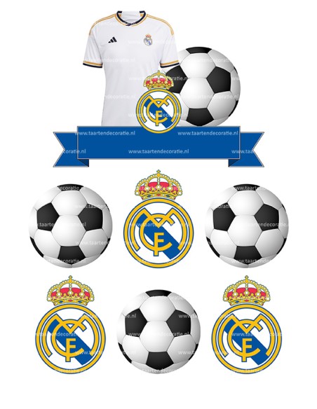 DIY Taarttopper Real Madrid - 15cm