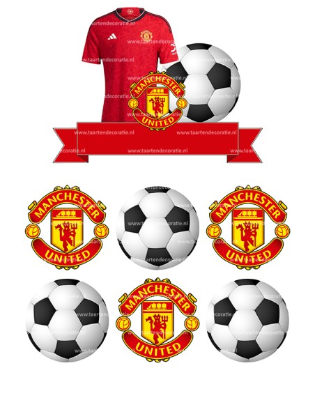 DIY Taarttopper Manchester United - 15cm