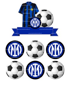 DIY Taarttopper Inter Milan - 15cm 2