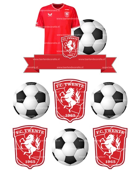 DIY Taarttopper FC Twente - 15cm