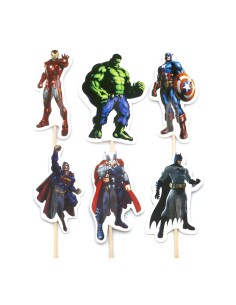 CakeDeco Cupcake Toppers Superhelden - 24st