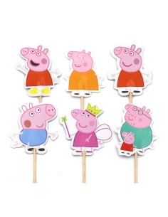 CakeDeco Cupcake Toppers Peppa Pig - 24st