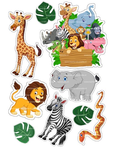 DIY Taarttopper Dierentuin 1 - 13cm