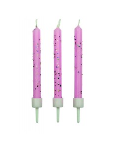 PME Kaarsen Glitter Roze -10st-