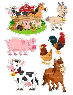 DIY Taarttopper Boerderij - 13cm 2