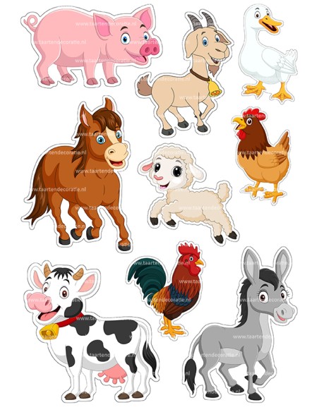 DIY Taarttopper Boerderij Dieren