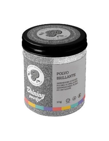 PastryColours Eetbare Glanspoeder Licht Zilver -10gr-