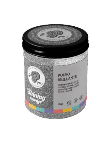 PastryColours Eetbare Glanspoeder Zilver -10gr-