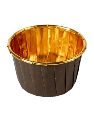 Baking Case Cup Bruin/Goud -50st-