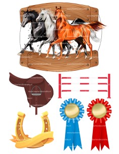 DIY Taarttopper Paarden - 16cm 2